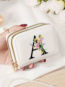 Burgundy Bag Charry Red Bag Wine Red Bag Large Capacity Multi Double Zipper Card Holder Wallet Business Card Holder Credit Card Holder Women For Women Wallet Mini Wallet Purse Wallet Card Wallet - Burgundy - View 10