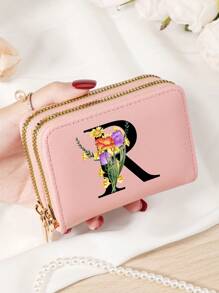 Burgundy Bag Charry Red Bag Wine Red Bag Large Capacity Multi Double Zipper Card Holder Wallet Business Card Holder Credit Card Holder Women For Women Wallet Mini Wallet Purse Wallet Card Wallet - Burgundy - View 88