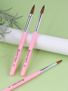 3PCS Acrylic Nail Brush Set 6/10/12 Size Acrylic Brushes For Acrylic Powder Application Nail Art Extension And DIY Carving Manicure Nail Art Tools