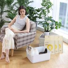 FUKUMARU Tofu Cat Litter, 12lb Clumping Litter For Cats, Mixed Corn Pellets, Dust- And Easy Clumping, Odour Control, Flushable, Low Residue - Hương thơm của trà trắng - Xem 6