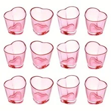 6PCS, Love Wine Glasses, Romantic And Charming Heart-Shaped Glasses, Whiskey, Vodka Glasses, Perfect For Party, Holiday And Halloween Decorations