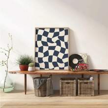 1pc Abstract Geometry Checkerboard Nordic Posters Modern Aesthetics Canvas Painting Wall Arts Living Room Home Decoration No Framed