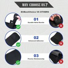 Tactical Belly Band Holster Concealed Hidden Belt Gun Carry Pistol Waist Pouch - 黑色 - 查看 6