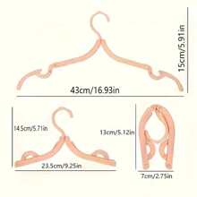 10pcs Portable Foldable Travel Clothes Hanger - Cruise Essential, Space Saving Clothesline, Random Color