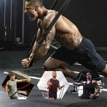 5-230磅阻力带套装，多层TPE健身弹力带，家用瑜伽普拉提辅助带，健身房引体向上训练带，力量训练器材，减肥健身配件 - 彩色 - 查看 7