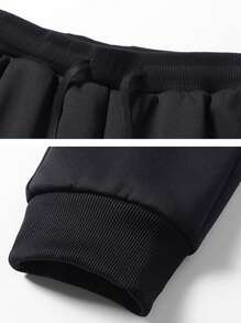 Men's Casual Outdoor Sports Sweatpants, Autumn/Winter, Fall - Black - View 6