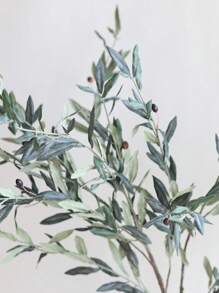 1/2pcs Artificial Gray-Green Olive Leaf Branch 40.5" Faux Spring Flower Artificial Wedding Greenery Fake Plant Home/Kitchen Decoration DIY Florals Centerpieces Arrangement Gift