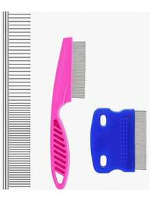 Juego de 4 peines para eliminar piojos, peine de acero inoxidable, peine de dientes finos, peine para peluquería, peine para maquillaje del cabello