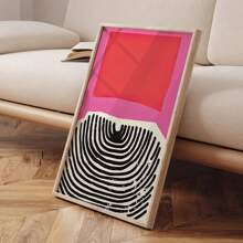 1 件抽象彩色线条墙面艺术帆布画简约海报和印刷品酒店酒吧图片画廊客厅家居装饰无框架