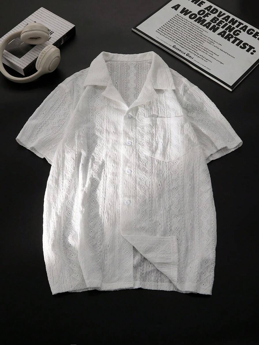 男士休闲时尚针织衬衫，春夏