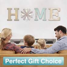 Local Shipping  Farmhouse Home Signs With Windmill Clock Wall Decor Rustic Home Letters Wall Art For Living Room Kitchen Entryway Dining Room Bedroom (Mix Color)