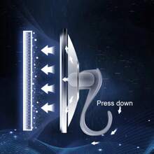 Ganchos de ventosa de 10 Uds., ganchos de ventosa de vacío resistentes y reutilizables transparentes, ganchos de vidrio para cocina y baño para toalla - 10 piezas - Ver 8