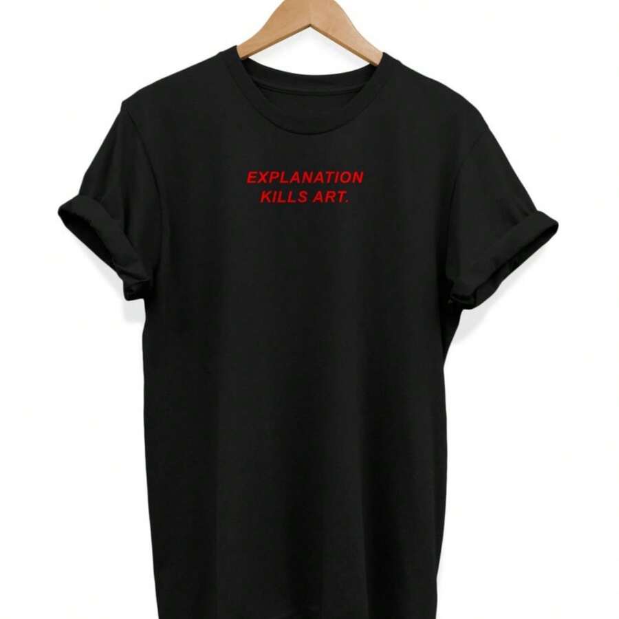 Explanation Kills Art Shirt, Artist T-Shirt, Aesthetic Clothing, Soft Grunge Clothes, Pastel Goth Apparel, Gothic Fashion, Artsy Gifts