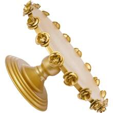 CNCEST Cake Stand, Rose Edged Cupcake Stand, Oval Cake Carrier, Elegant Decorative Cake Display Stand For Weddings, Birthdays, Parties, Gold - Gold - View 4