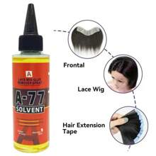 胶带接发去除剂速效胶水去除剂喷雾，适用于蕾丝假发发胶粘合残留物去除剂，溶剂去除粘性发胶假发双面接发胶带白色 C-22 溶剂喷雾粘合剂去除剂，适用于蕾丝假发、粘合剂和发胶系统 - 118ml - 查看 3