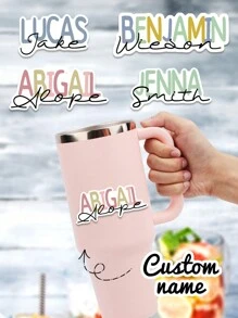 Custom Name Sticker | Personalized First And Last Name Sticker | Personalized Laptop Sticker | Water Bottle Name Sticker | Homecoming Season, Student Gifts Back To School