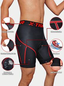 [Spring/Summer] X-TIGER Men's Padded Bike Shorts - Men's Cycling Shorts With 5D Gel Padding For Mountain Bike And Road Bike