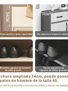 Zapatera Organizador Blanco Zapatero Organizador 3 Puertas - Camel - Ver 5