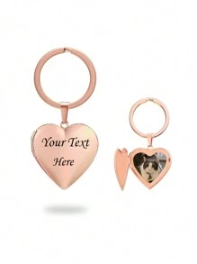 1Pc Personalized Custom Heat Transfer Photo Heart-Shaped Keychain, Which Adopts The Dual Processes Of Heat Transfer Printing And Laser Engraving. The Heart-Shaped Appearance Is Cute, Unique, Fashionable, Simple And Personalized, And There Are Multiple Colors Available For Selection. It Is Suitable For Birthday Gifts, Valentine'S Day, Anniversaries, Mother'S Day And Father'S Day. It Is Very Suitable To Be Given To Parents, Friends And Loved Ones.