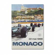 1pc Wall Arts Posters Vintage Car Races Monaco Prix F1 Racing Poster Canvas Painting Grand Prix Edition Racing Wall Art Pictures Home Decor Frameless - Multicolor - View 21