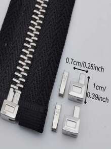 20pcs Premium Metal Zipper Sliders In Golden, Silvery, Bronze & Black - Smooth For DIY Clothing And Luggage Repair