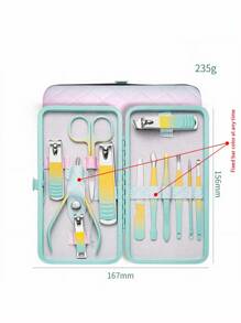 Nail Clipper Set, Stainless Steel Manicure Tools, Nail Care Set, Manicure Set, Unisex Nail Grooming Set, Professional Manicure & Pedicure Set (All Shell Colors Random) - Multicolor - View 12