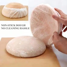 50 件一次性发酵袋、带盖不粘发酵篮内衬、弹性碗和发酵面包用的酵母发酵剂套装 - 彩色 - 查看 4