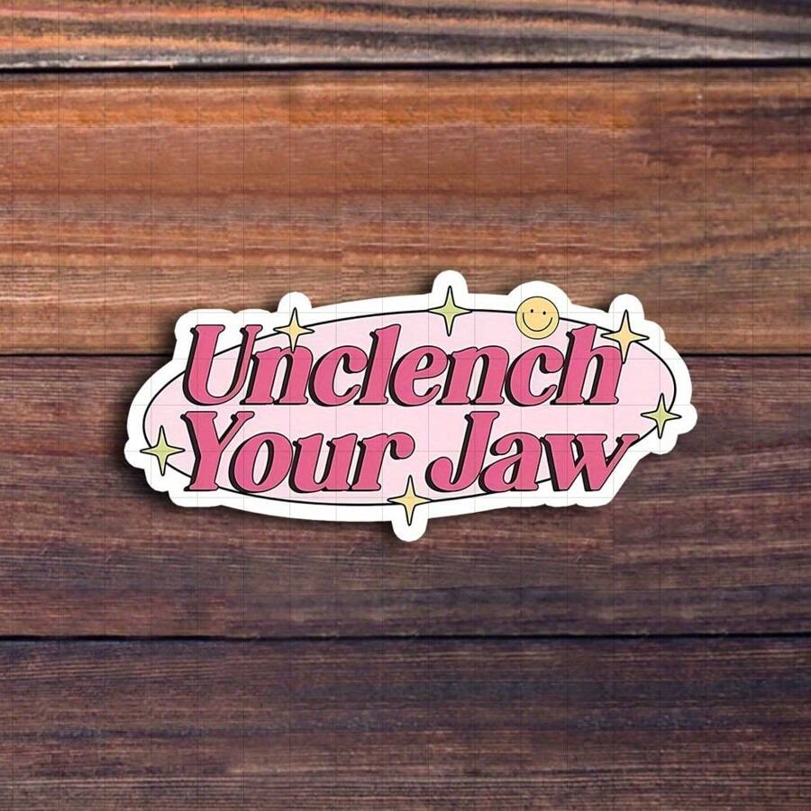 3 英寸“放松下巴贴纸 - 适用于笔记本电脑、笔记本、水瓶、治疗角、学习空间和个人区域的贴切且具有激励作用的乙烯基贴纸 | 非常适合心理健康倡导者、自我护理爱好者、学生和朋友 | 送给朋友、家人和同事的完美礼物 | 用于自我护理、放松和激励的鼓励贴纸”