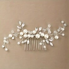 1 件华丽叶子发带手工头饰皇冠新娘婚礼派对发饰珠宝头饰皇冠发带