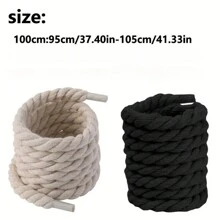 1pair 100cm Extra Wide Creative Shoelaces, Multiple Combination Possibilities To Add Bold And Unique Charm To Your Shoes - Recolor - View 5