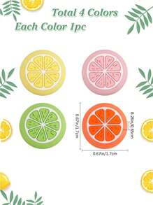 2 件卡通柠檬水果硅胶模拟拇指握把帽操纵杆帽保护盖按钮帽兼容 Switch OLED/Switch Lite/Switch 操纵杆保护盖 - 彩色 - 查看 6