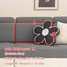 1pc Plush Jacquard Anti-Slip Sofa Seat Cushion Cover, Waterproof, Soft & Skin-Friendly, Pet-Proof, Elastic Sofa Slipcover, Suitable For L-Shaped Combination Sofa And 1/2/3/4 Seat Sofa, All Season - Dark Grey - View 11