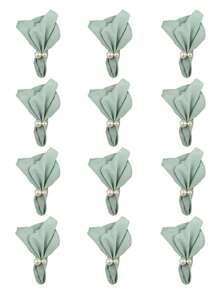 Guardanapos casuais de cor sólida, 2/6/12 peças, laváveis, adequados para casamento, dia dos namorados, casa, uso diário, festa, respiráveis e leves, primavera/verão