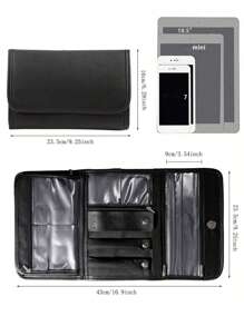 1 件可折叠珠宝收纳袋旅行便携宽敞耳环耳钉戒指项链收纳袋适合女孩和女士礼物化妆品收纳袋化妆品收纳袋迷你袋旅行小化妆盒配件化妆架刷袋化妆品容器化妆包旅行必需品女士配件旅行用品化妆包化妆包化妆袋化妆包 - 黑色 - 查看 5