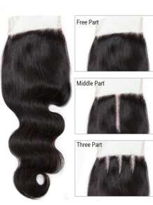 5x5 蕾丝封口波浪透明蕾丝封口巴西处女真人发封口自由部分已预拔