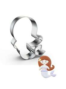 1 pieza Molde para galletas/pasteles con forma de tiburón, sirena y cangrejo de acero inoxidable, Manualidades de repostería DIY