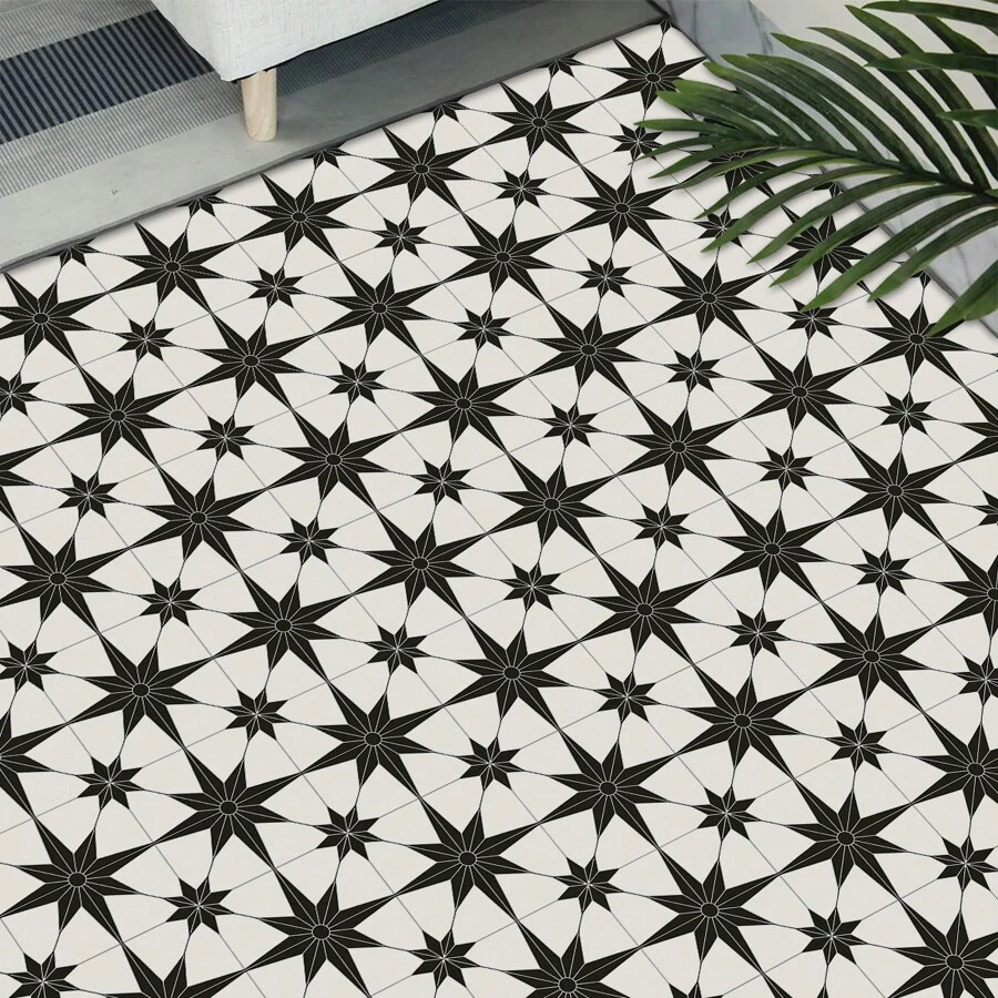 10 件黑白星形图案哑光地板贴纸,防水 PVC 家居装饰地板贴花房间装饰墙壁装饰浴室装饰卧室装饰房间装饰用品客厅装饰家居装饰客厅墙纸壁纸墙贴墙贴厨房配件厨房厨房用品厨房装饰地砖地板地砖自粘地砖剥离粘贴 - 彩色 - 查看 1