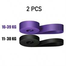 5-230磅阻力带套装，多层TPE健身弹力带，家用瑜伽普拉提辅助带，健身房引体向上训练带，力量训练器材，减肥健身配件 - 彩色 - 查看 24