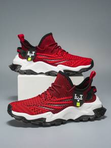 Tenis casuales con suela gruesa y transpirables para hombres de talla extra
