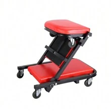 Foldable Garage Mobile Mechanics Creeper Bench 2 In 1 Workshop Trolley Padded Car Repair 360° Rotating Resting Board Stool - Red - View 7