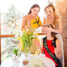 Bride Headpiece Set Alloy Headband Sash And Veil Bridal Hair Decoration Accessories For Wedding Party Type 1 - 玫瑰金 - 查看 1