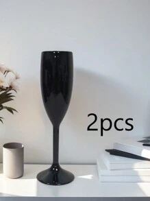 6盎司/170毫升可重复使用塑料香槟杯，白色/粉色/黑色/圣诞派对款，多用途，是派对、祝酒、圣诞节、情人节、户外活动和露营的理想之选。