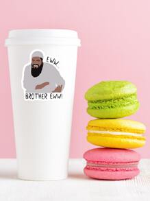 1 pieza Pegatina con el meme "¡Hermano, puaj!" Calcomanía de vinilo para botella de agua, portátil, funda de teléfono, pegatina divertida - Multicolor - Ver 3