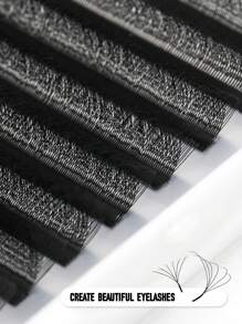 1 قطعة من لافيت رافي 6D مروحة جاهزة للرموش الاصطناعية بطراز W سمك 0.07 مم من الفرو الصناعي الناعم والطبيعي ذات تأثير الزهور الآلي لحجم الرموش، عناقيد الرموش، رموش فردية، رموش اصطناعية - الأسود - مشاهدة 2