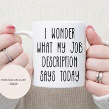 Taza de café de oficina, regalo divertido para compañero de trabajo, tazas con frases graciosas, trabajar desde la taza de café, regalos de humor de oficina, taza de café divertida de trabajo, 11 Oz - Blanco - Ver 3