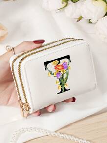 Burgundy Bag Charry Red Bag Wine Red Bag Large Capacity Multi Double Zipper Card Holder Wallet Business Card Holder Credit Card Holder Women For Women Wallet Mini Wallet Purse Wallet Card Wallet - Burgundy - View 55