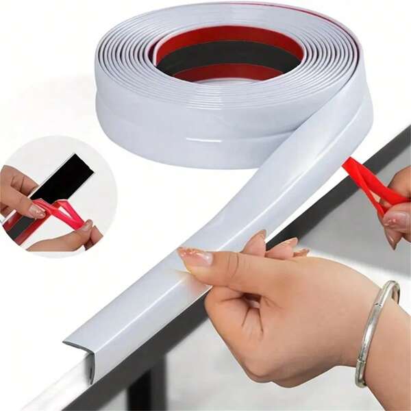 1pc 5m Self-Adhesive Wall Sticker Decorative Strips For Living Room, Bedroom, Kitchen, Beautiful Seam Strips, Bathroom Countertops, Corner Strips, Wallpaper, Moisture-Proof Strips, Furniture, Corner Strips, Car Decorations, Chrome Bright Strips