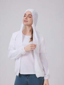 1 lichtgewicht outdoor windjack voor dames, huidvriendelijk materiaal, 4 zakken, waterdicht, geschikt voor hardlopen, yoga, zomerse UV-bescherming