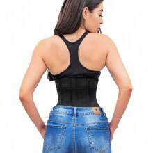 Set Shaping Girdle And Pair Of Elastic Knee Pads In Red For Glute And Leg Training Colombian Waist Shaper  Sports 3  Straps Daily Use Slimming Abdomen High Quality NB FIT Corset Body Girdle Abdominal Control Reducing Girdles For Women Adjustable Elastic Training Belt Pair Of Knee Pads Knee Bandages Elastic Knee Wraps Gym Crossfit Fitness High Quality Premium Protection Squats Weight Lifting Exercise