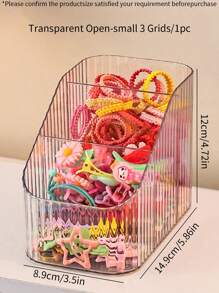 1pc Hair Accessory Storage Box, Little Girl Headband And Rubber Band Accessory Box, Hair Clip, Hairpin, Headwear, Large Capacity Jewelry Box, Flip Top Desktop Storage Box, Multifunctional Storage Box For Miscellaneous Items, Stationery, Cosmetics